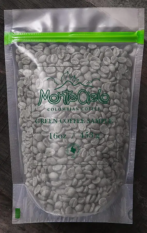 Monte Cielo Coffee Gourmet: Green Beans Sample 453 grams